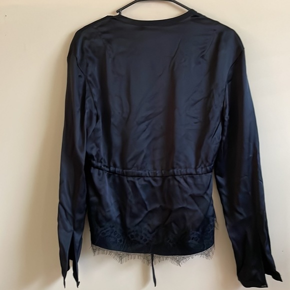 NWT Rag & Bone Black Tomlin silk shirt size - S/P - Picture 4 of 5